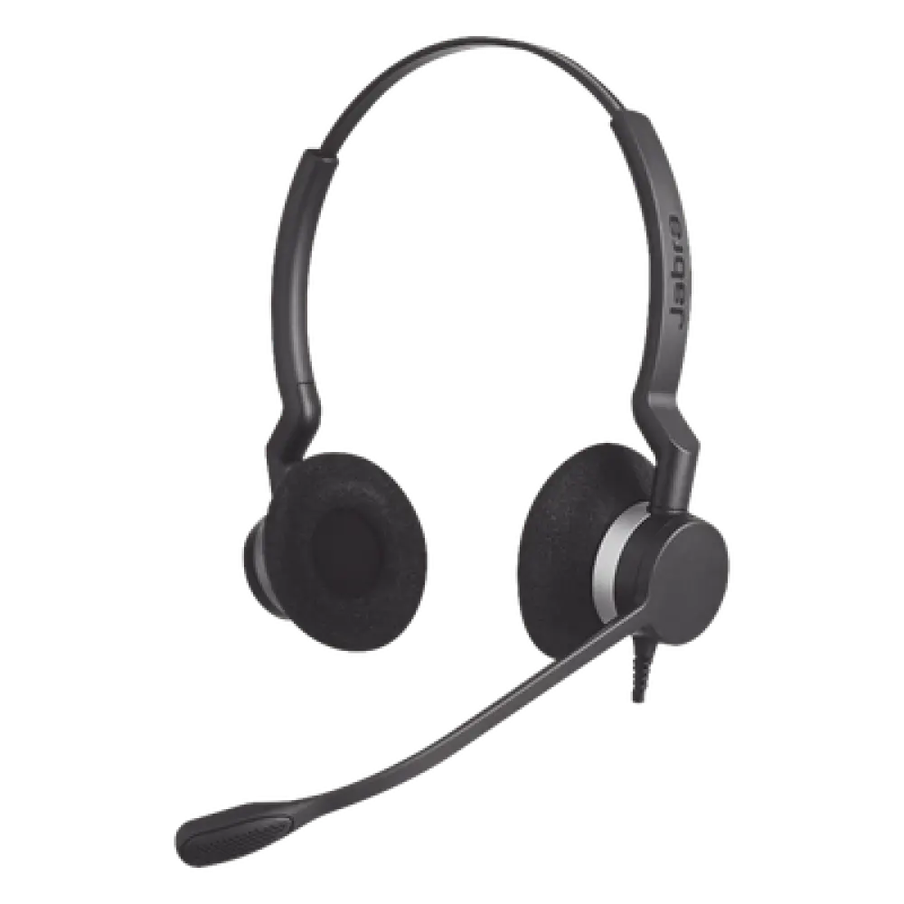 Diadema / Auricular Jabra Biz 2300 Duo / QD / Cable Reforzado / Brazo 360° / Contact Center (2309-820-105)