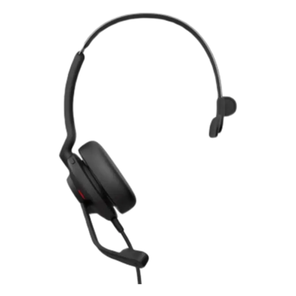 Auricular Mono UC / Aislamiento Acústico Viscoelástico / Doble Micrófono con Reducción de Ruido / Altavoces 28 mm / USB-A con Adaptador / Indicador de Ocupado