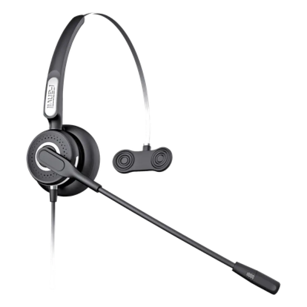Diadema Con Tecnología AntiShock Para Teléfonos IP FANVIL Y Polycom Micrófono de Cancelación de Ruido y Cable Resistente a Jaloneos