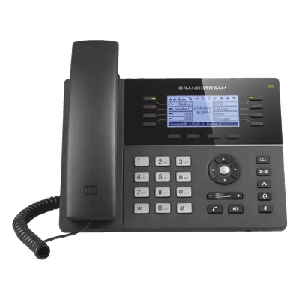 Teléfono IP Gama media de 8 Líneas con 4 teclas de función, 32 teclas de extensión BLF digital y conferencia de 5 vías PoE Gigabit