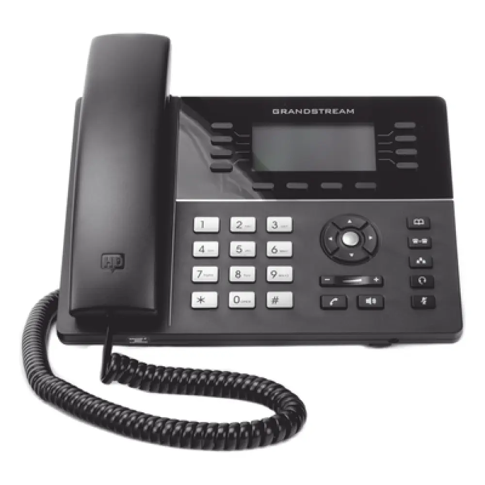 Teléfono IP Gama media de 8 Líneas con 4 teclas de función, 32 teclas de extensión BLF digital y conferencia de 5 vías PoE Gigabit
