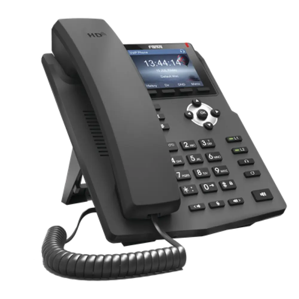 Teléfono IP empresarial para 2 lineas SIP con pantalla LCD de 2.4 Pulgadas a color y conferencia de 3 vías