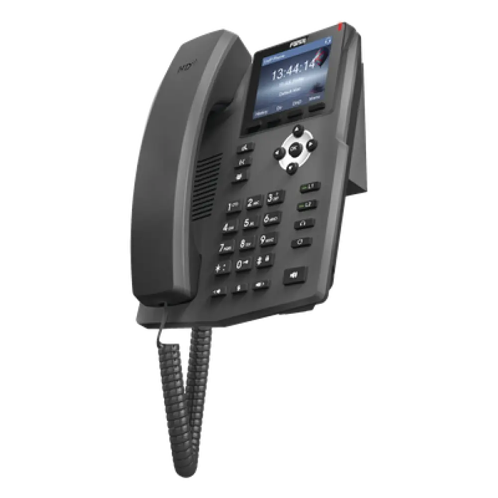 Teléfono IP empresarial para 2 lineas SIP con pantalla LCD de 2.4 Pulgadas a color y conferencia de 3 vías
