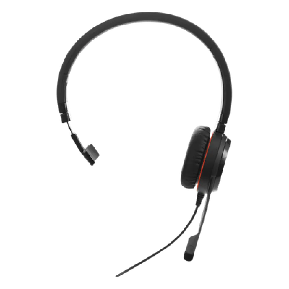 Jabra Evolve 30 Mono con conexión USB / 3.5mm, micrófono con cancelación de ruido y controlador en el cable con botones e indicadores LED (5393-829-309) 