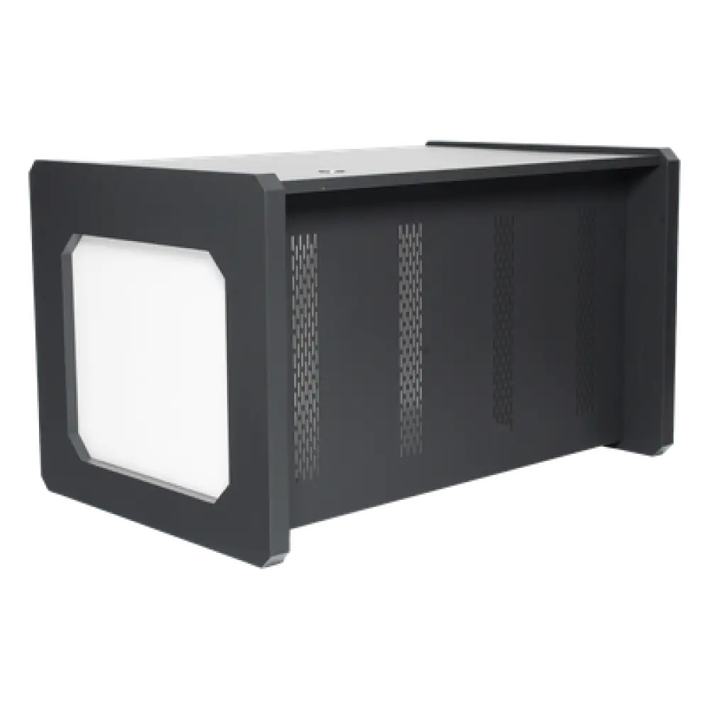 Escritorio de Monitoreo Profesional / 1300 x 750 x 800 mm / Metal de Alta Resistencia / Tapas Retirables / 100 kg / Gris Oxford