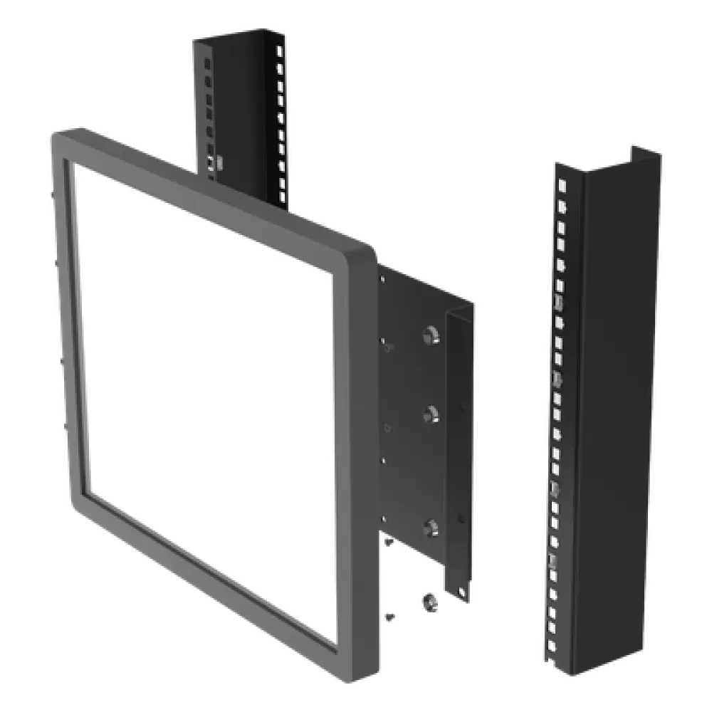 Montaje para Monitor / VESA 75x75 a 200x200 / Rack 19" / 5U / Acero / Pintura Electrostática Negra