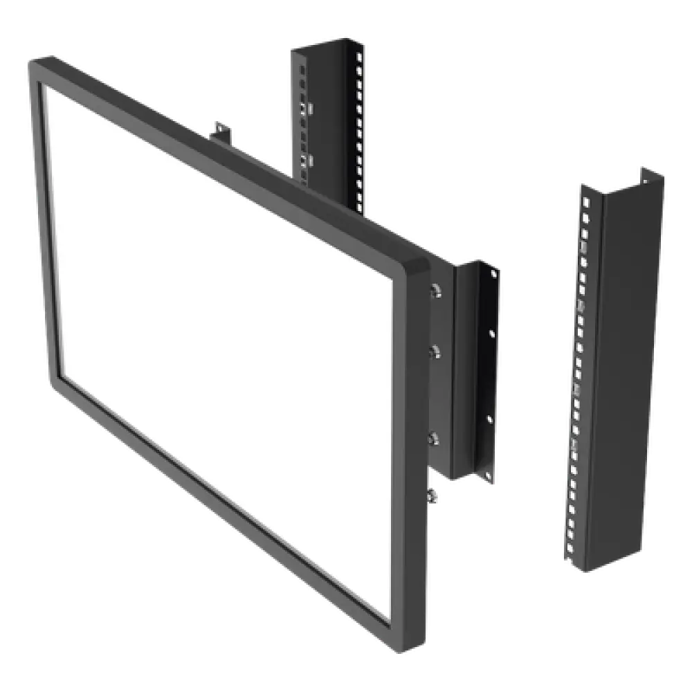 Montaje para Monitor / VESA 75x75 a 200x200 / Rack 19" / 5U / Acero / Pintura Electrostática Negra