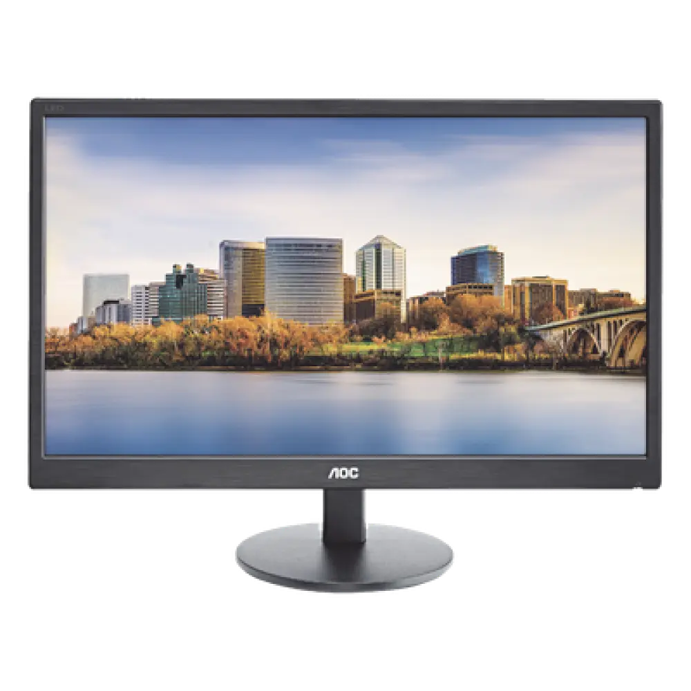 Monitor  LED de 24", Resolución 1920 x 1080 Pixeles con Entradas de Video VGA/HDMI. Panel MVA y Altavoces Integrados. Compatible VESA