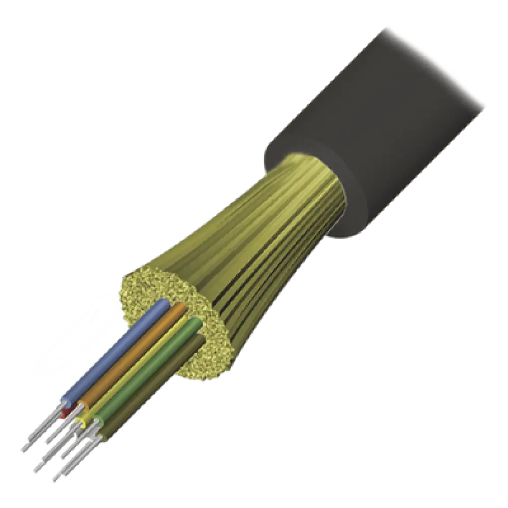 Cable de Fibra Óptica / 12 Hilos / Monomodo OS2 / Tight Buffer / Dieléctrico / Plenum OFNP / Interior-Exterior / 1 Metro (3.28 Pies)