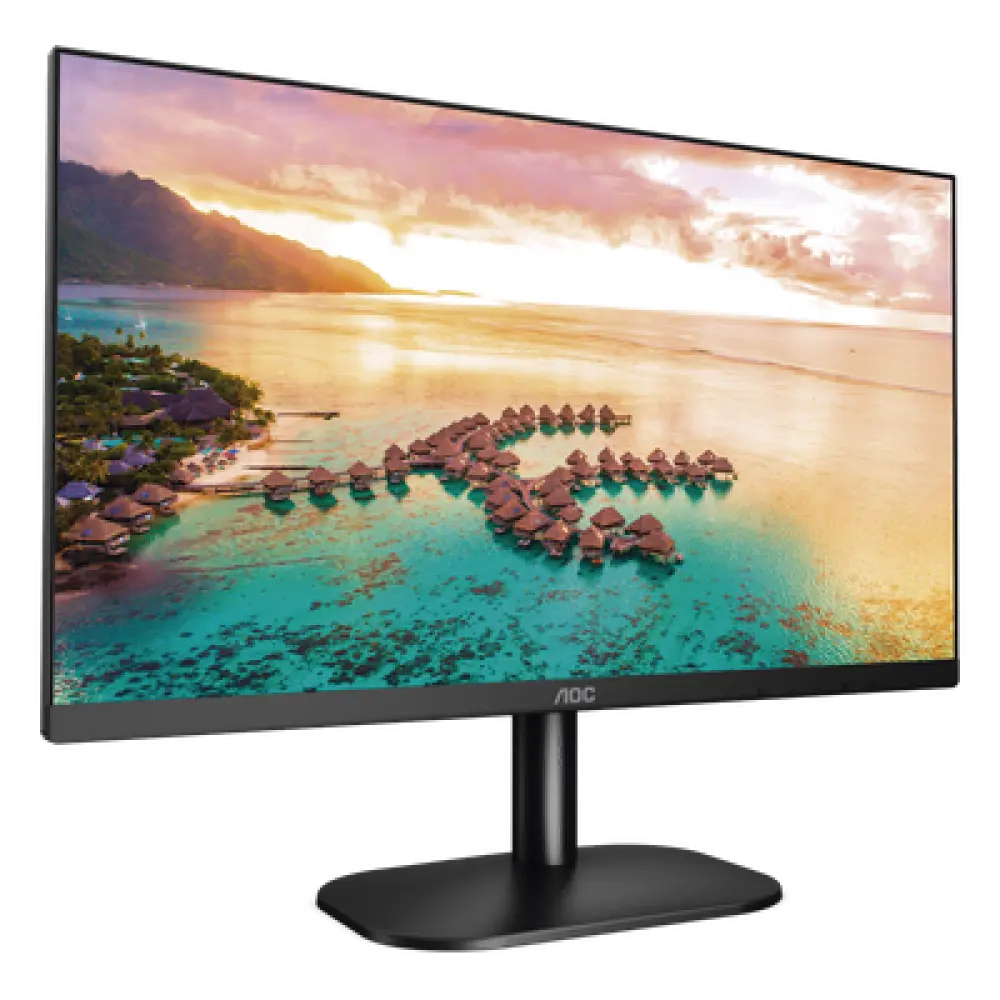 Monitor LED de 23.8" VESA, Resolución 1920 x 1080 Pixeles, Entradas de Video VGA/HDMI. Panel IPS LCD Backlight LED. Ultra Delgado