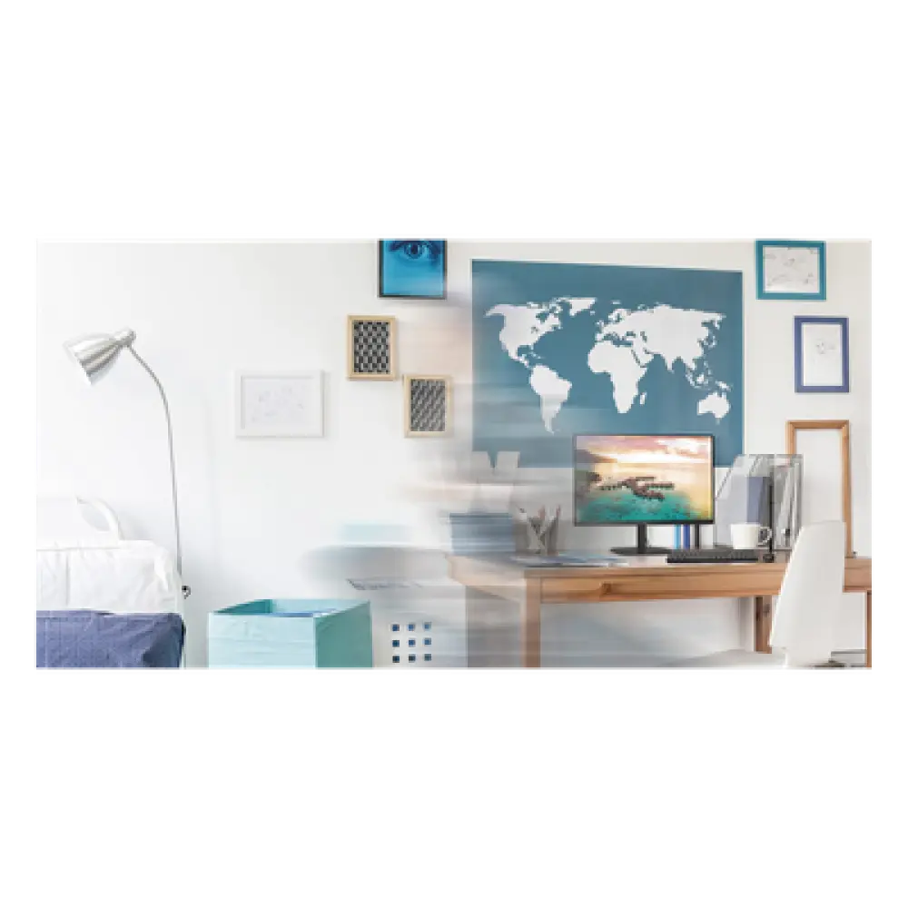 Monitor LED de 23.8" VESA, Resolución 1920 x 1080 Pixeles, Entradas de Video VGA/HDMI. Panel IPS LCD Backlight LED. Ultra Delgado