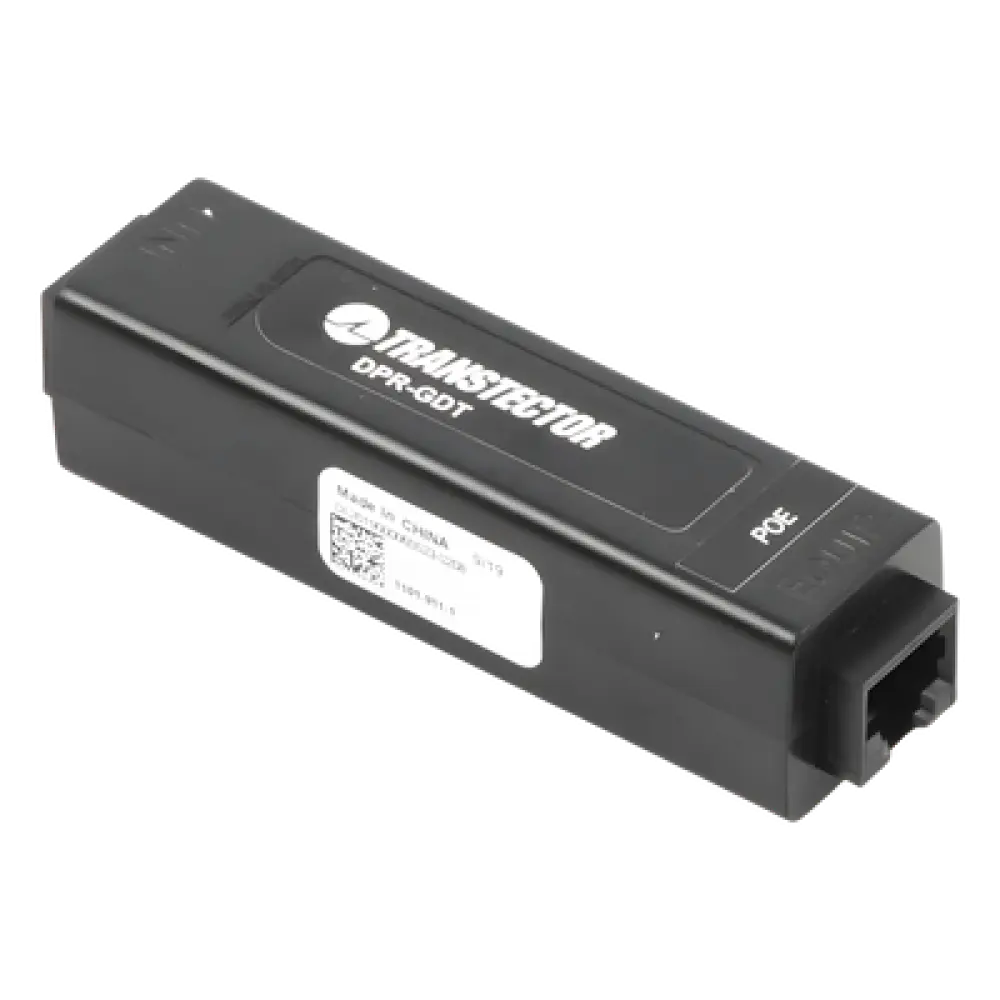 Protector de Sobretensión PoE Gigabit Ethernet / 1000 Mbps / Tecnología GDT / Protección L-G / PoE+ 30W / -40°C a 75°C