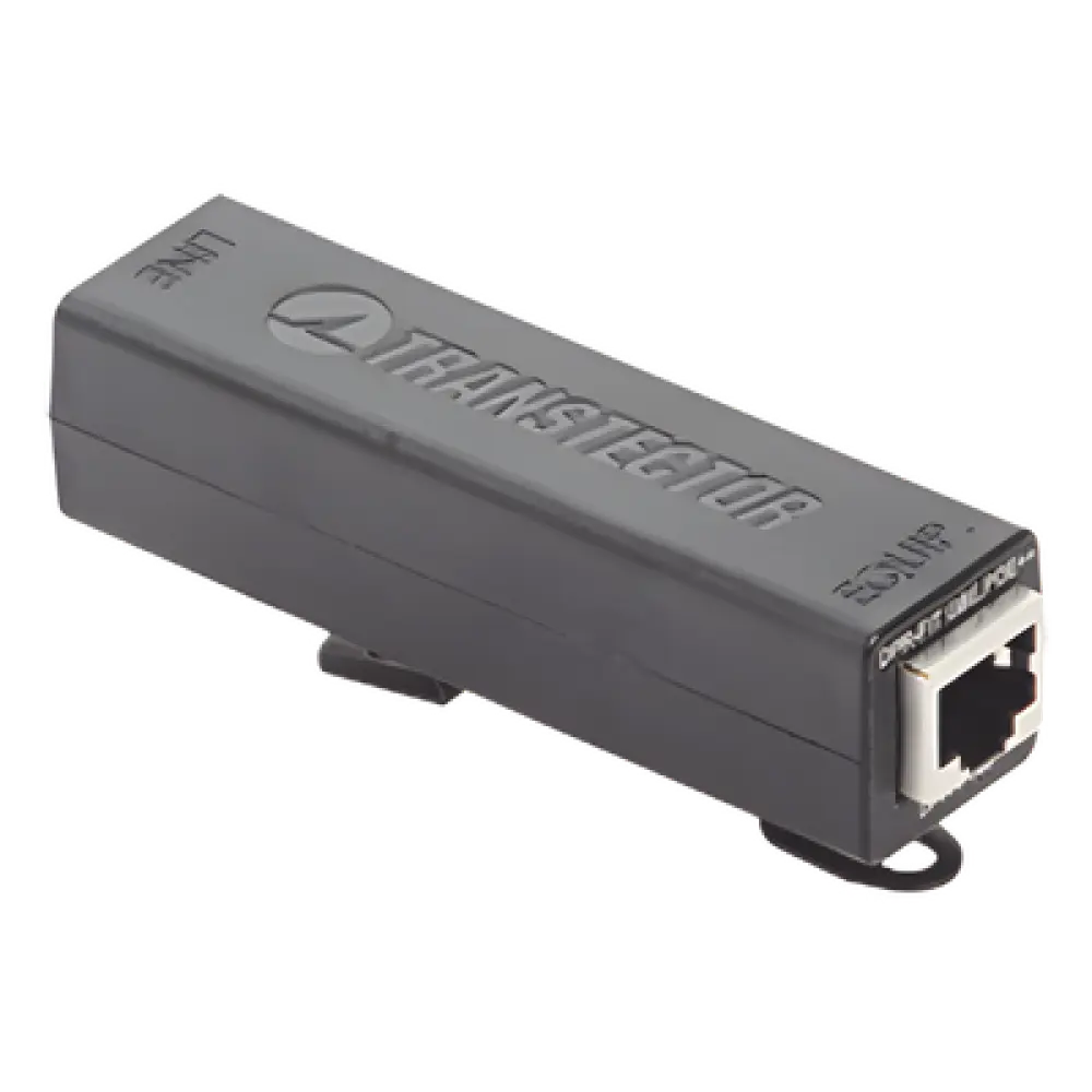 Protector PoE++ Interior / Tecnología Híbrida SASD-GDT / 100W / RJ45 Blindado / Respuesta <5ns / -40 a 75°C / Montaje Rack DIN