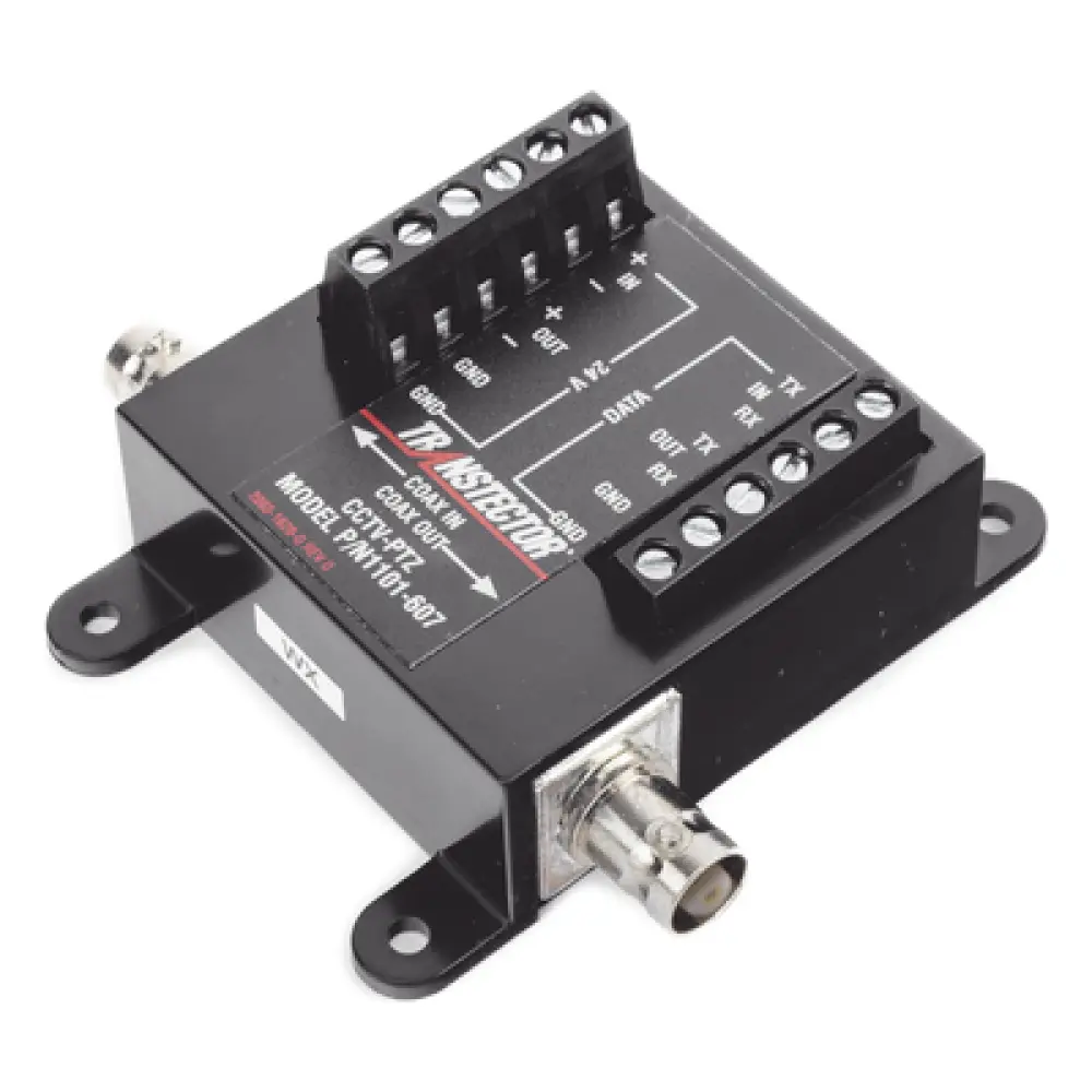 Protector CCTV PTZ / SASD / 12-24V + Coaxial BNC + RS-232/422/485 / 150A / Bidireccional / -40 a 65°C