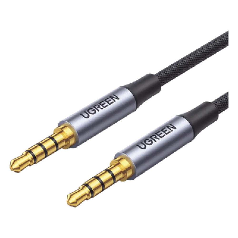 Cable Audio Estéreo / Conector 3.5 mm / TRRS 4 Polos / Doble Blindaje / Nylon Trenzado / 2 m (6.6 ft)