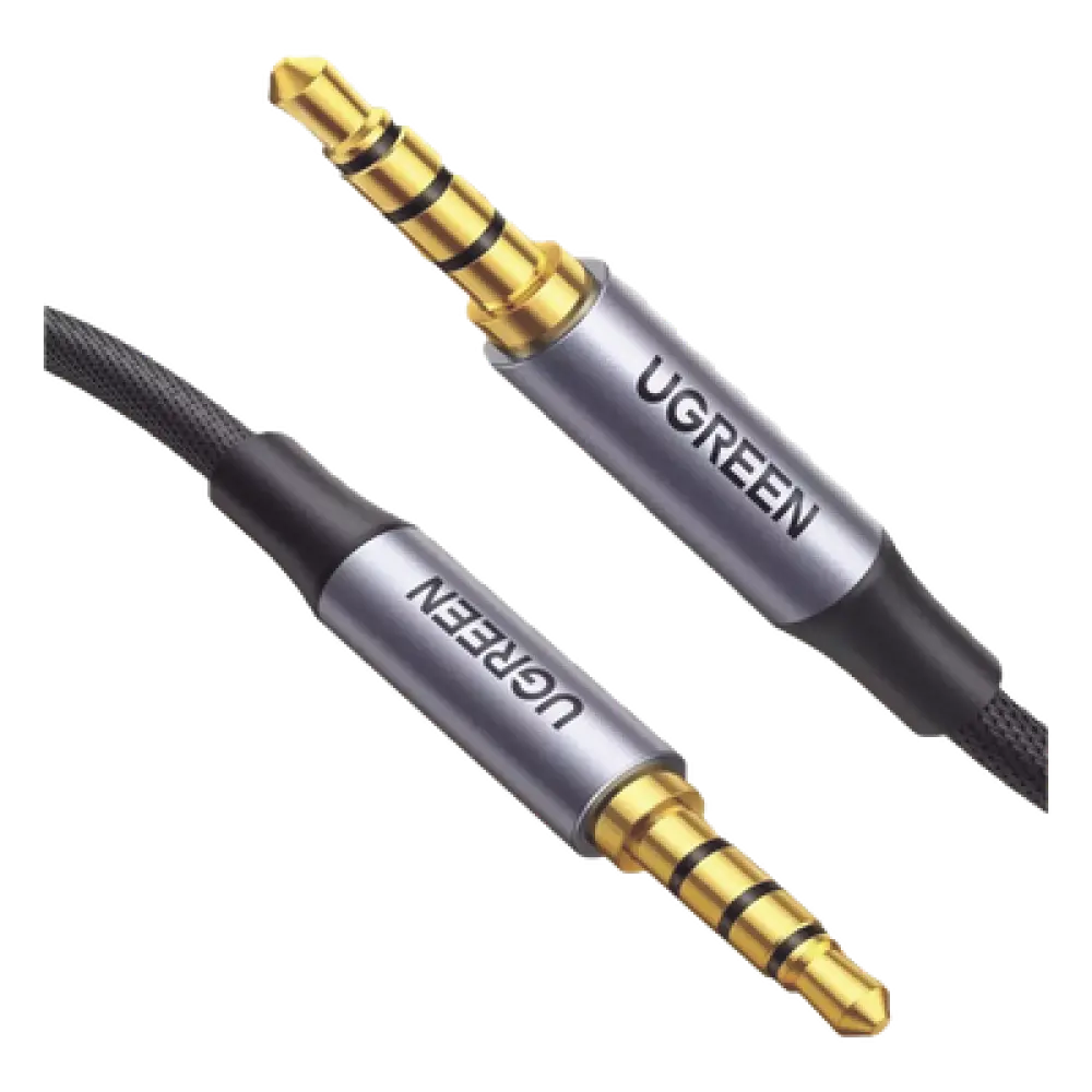 Cable Audio Estéreo / Conector 3.5 mm / TRRS 4 Polos / Doble Blindaje / Nylon Trenzado / 2 m (6.6 ft)