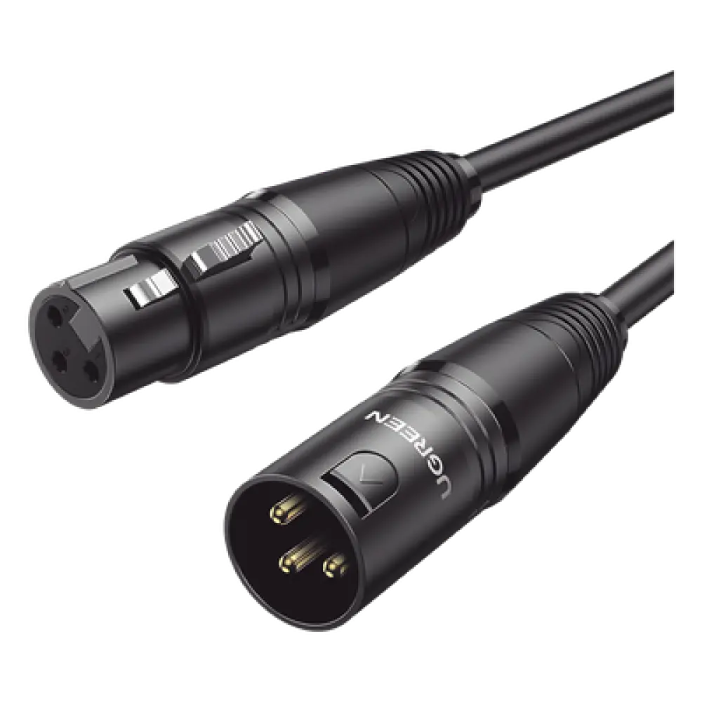 Cable XLR Balanceado / 3 Pines Macho a Hembra / 10 m (32.8 ft) / Triple Blindaje / OFC / Conectores Niquelados
