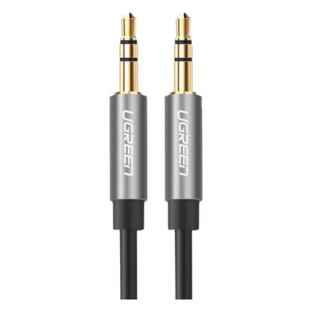 Cable Auxiliar / 3.5mm Macho a Macho / 5m (16.4 ft) / Conectores Oro 24K / TPE / Aluminio / Negro