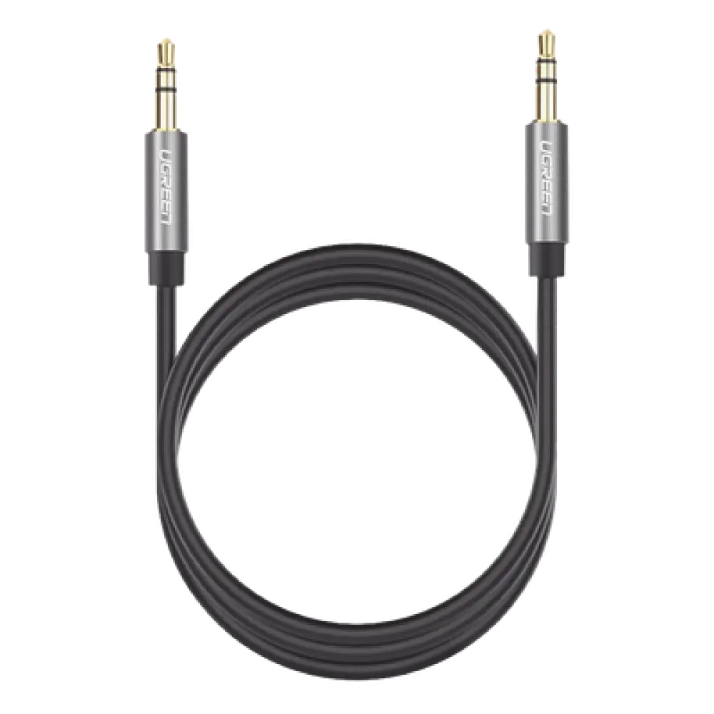 Cable Auxiliar / 3.5mm Macho a Macho / 5m (16.4 ft) / Conectores Oro 24K / TPE / Aluminio / Negro