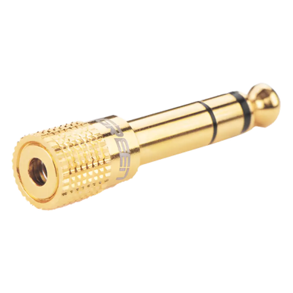 Adaptador de Audio / Conversión 3.5 mm a 6.3 mm / Conectores Chapados en Oro / Diseño Antideslizante 360° / Plug & Play