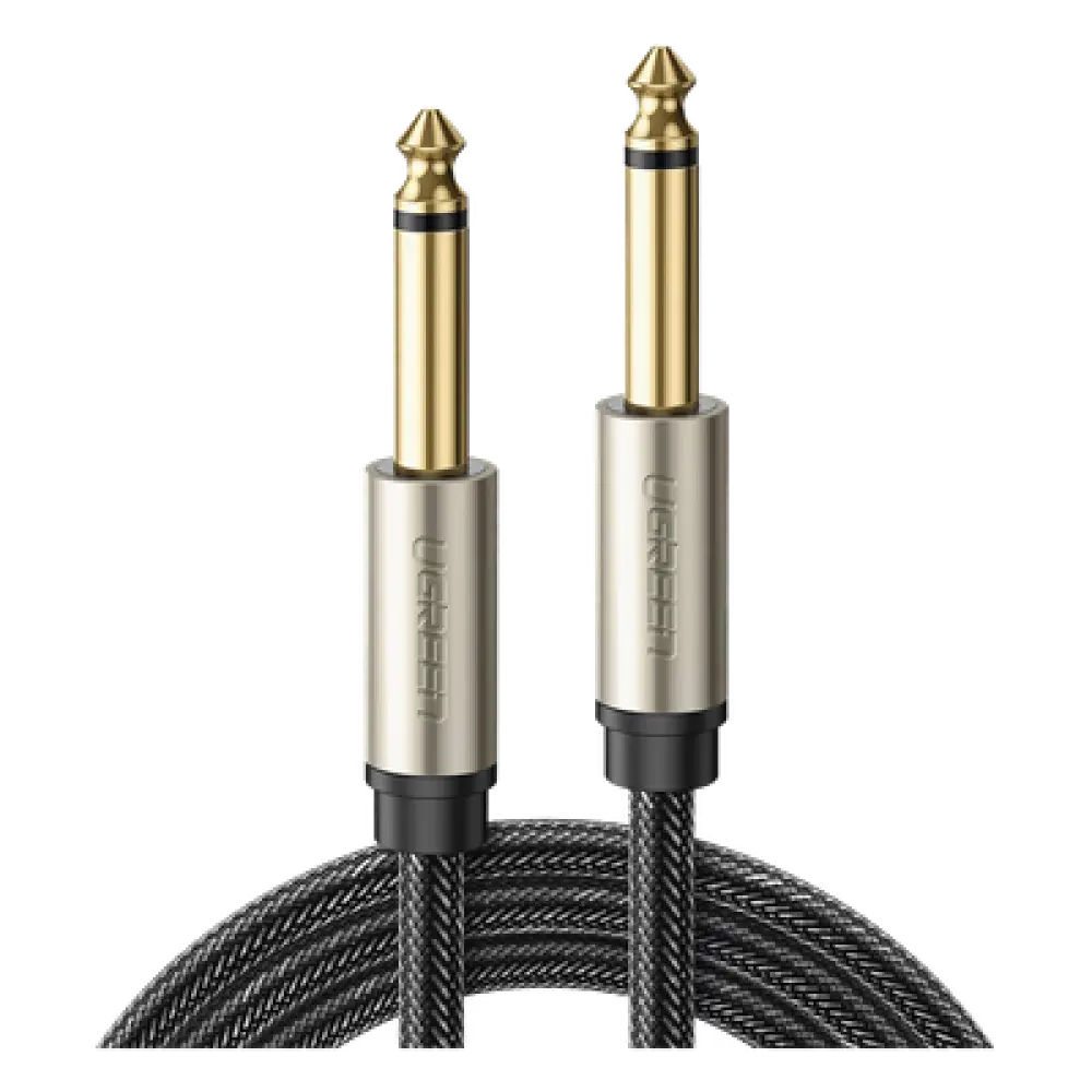 Cable de Audio Mono / 6.35 mm (1/4") Macho a Macho / 10 m (32.8 ft) / Núcleo de Cobre / Triple Blindaje / Nylon Trenzado