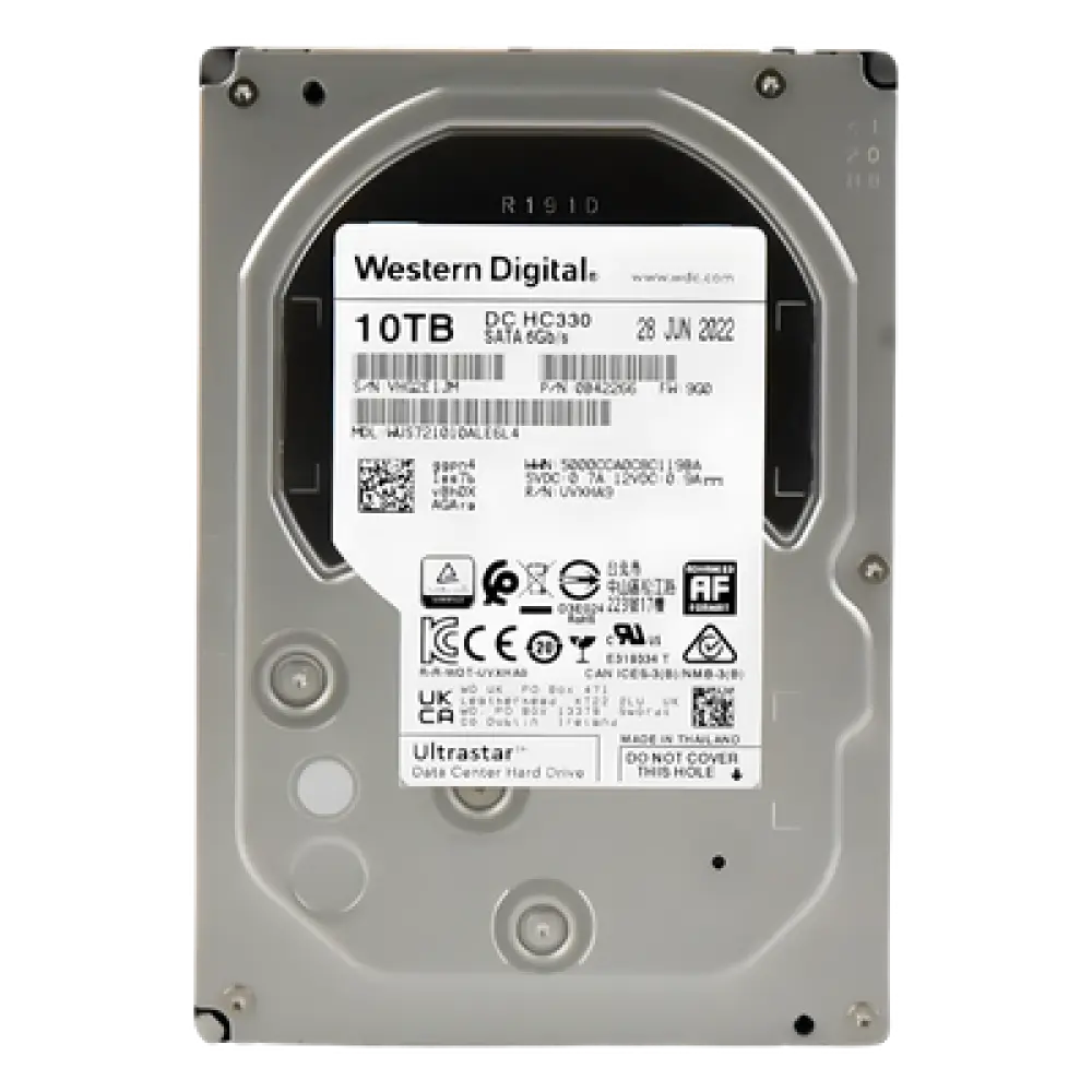 Disco Duro Enterprise / 10 TB / 7200 RPM / SATA III 6 Gb/s / 256 MB Cache / 3.5" / 550 TB/año carga de trabajo / HelioSeal / 32.8 ft (10 m) equivalente no aplica