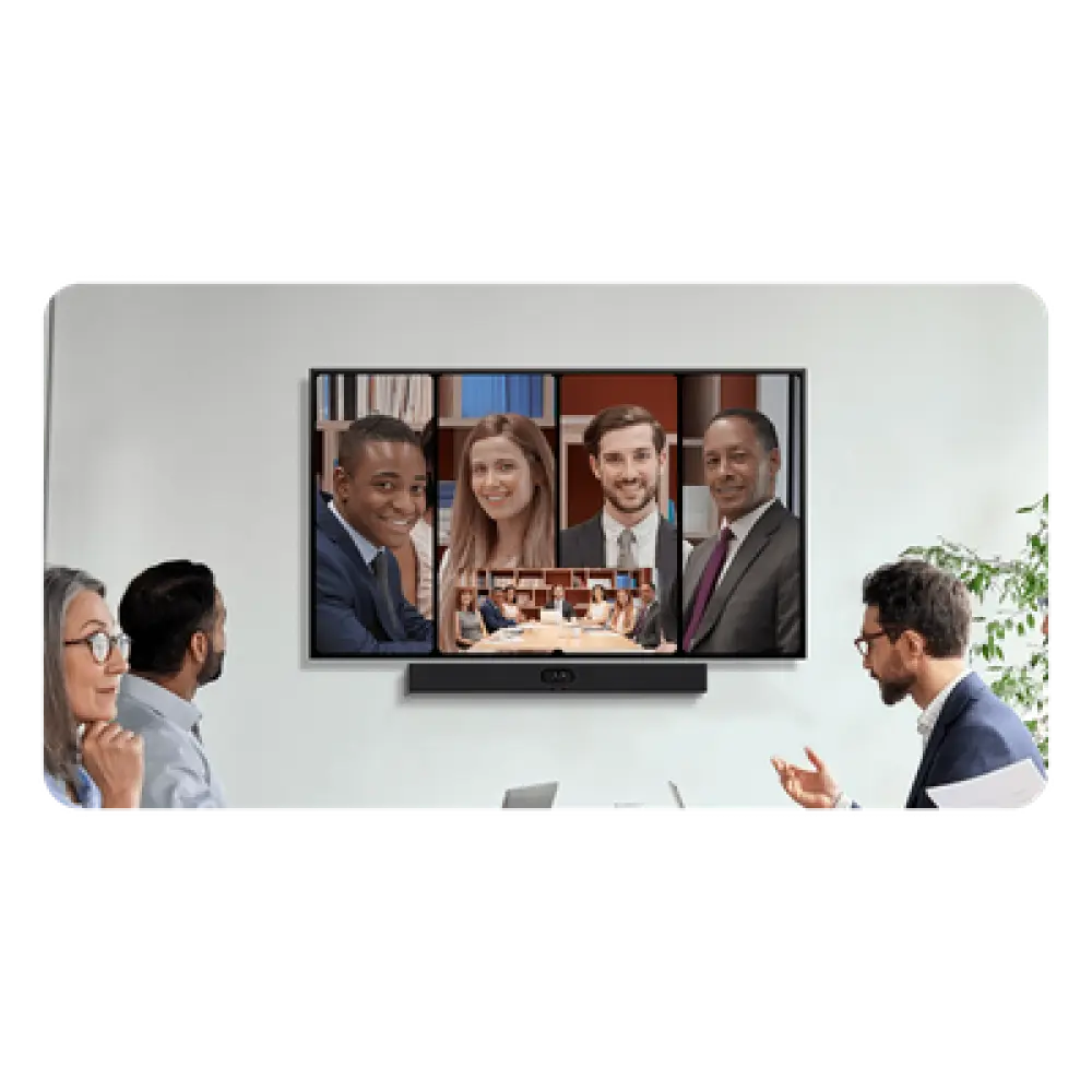 Barra de Videoconferencia Todo-en-Uno / 4K 30 fps / Doble Lente 48 MP / Alcance de Audio 6 m (19.7 ft) / 8 Micrófonos MEMS / Parlantes Estéreo 20W / USB, HDMI, Wi-Fi, Bluetooth