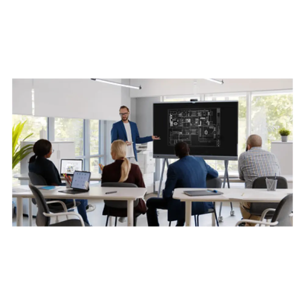 Centro de Colaboración Inteligente / Pantalla 4K UHD 65'' / Triple Cámara 50 MP / Zoom Híbrido 16x / Audio AI 12 m (39.4 ft) / 20 Puntos Táctiles / Wi-Fi 6