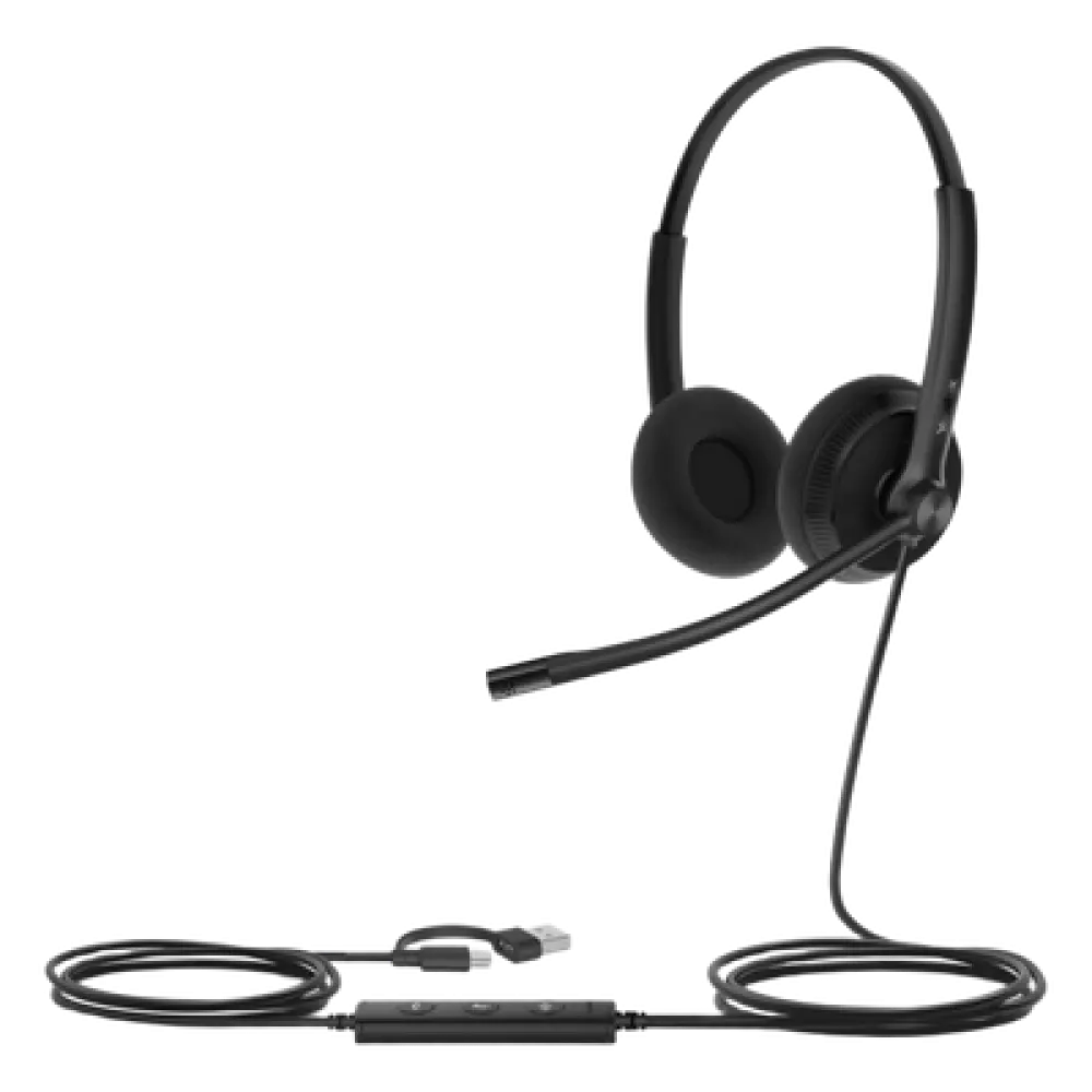Auriculares USB / Cancelación de Ruido con IA y ANC Híbrido / Certificación Microsoft Teams Premium / Altavoz 35 mm HD / USB-C/A Plug-and-Play / Indicador LED de Ocupado