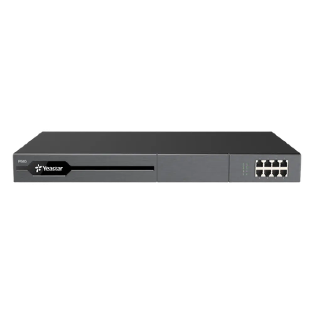 Conmutador IP PBX / 100 a 200 Extensiones / 30 a 60 Llamadas Simultáneas / E1/T1/PRI / 8 Puertos FXO/FXS / Omnicanal con IA