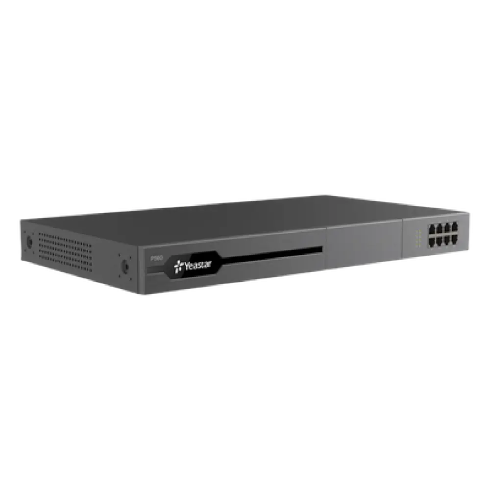 Conmutador IP PBX / 100 a 200 Extensiones / 30 a 60 Llamadas Simultáneas / E1/T1/PRI / 8 Puertos FXO/FXS / Omnicanal con IA