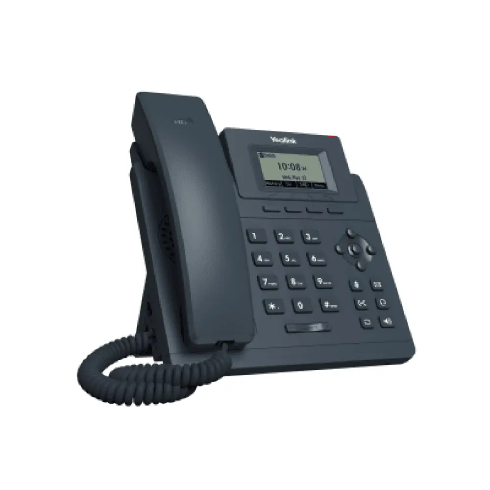 Teléfono IP Empresarial / Pantalla LCD 2.3" / 1 Cuenta VoIP / Dual Ethernet 10/100 Mbps / PoE / Conferencia 5 Participantes