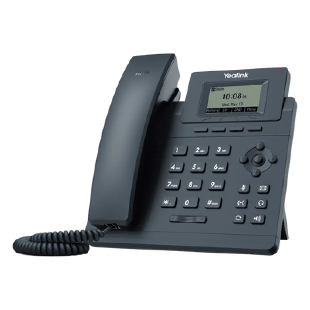 Teléfono IP Empresarial / Pantalla LCD 2.3" / 1 Cuenta VoIP / Dual Ethernet 10/100 Mbps / PoE / Conferencia 5 Participantes