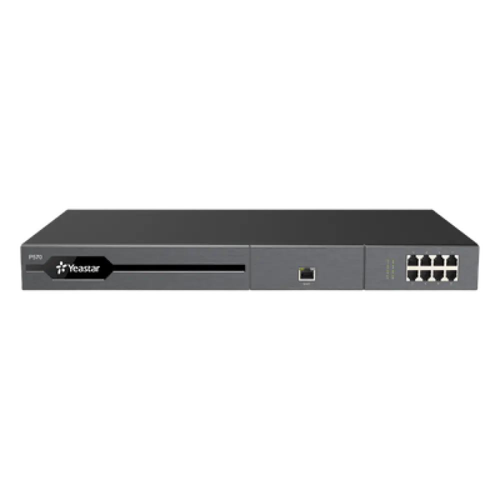 Conmutador IP PBX Enterprise / 300 a 500 Usuarios / 60 a 120 Llamadas Simultáneas / 16 Puertos FXO/FXS / 2 Puertos E1/T1/PRI / Hot Standby