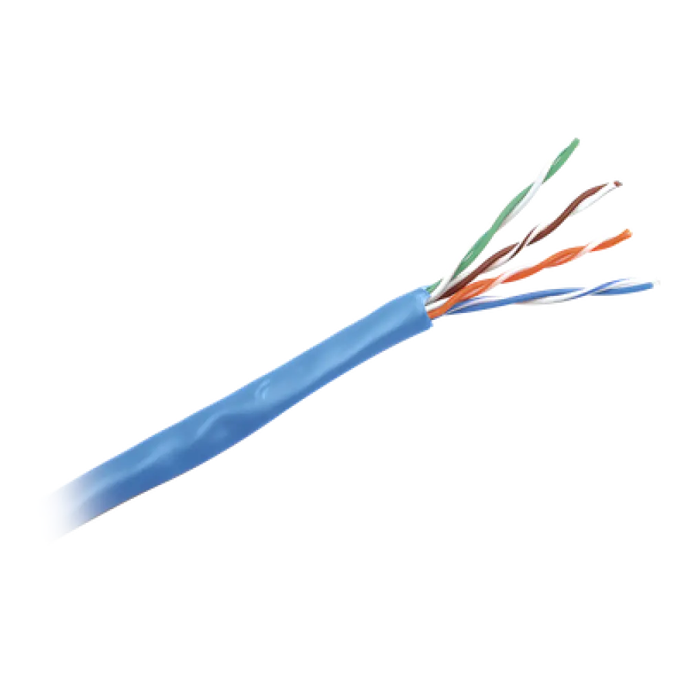 Bobina de Cable UTP / Cat 5e / 24 AWG / 305 m (1000 ft) / 4 Pares / PVC CM / Azul
