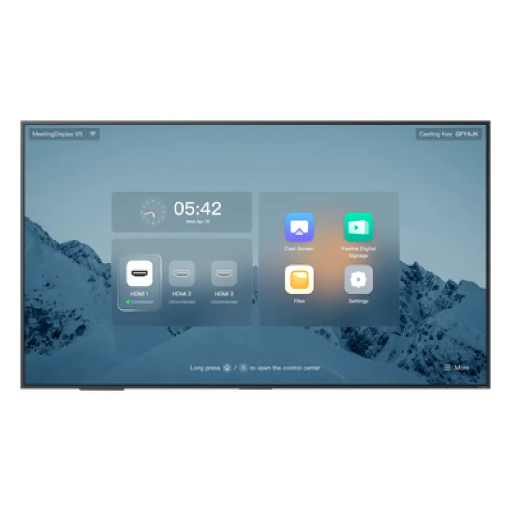 Pantalla Profesional / 65" / 4K UHD IPS / Wi-Fi 6 Dual Band / Bluetooth 5.1 / HDMI 2.0 x3 / Integración MTR
