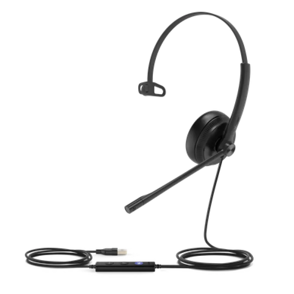 Auricular USB Monoaural / Cancelación de Ruido Pasiva / USB-A Plug-and-Play / Indicador de Ocupado / Active Protection / Compatible Windows y Mac