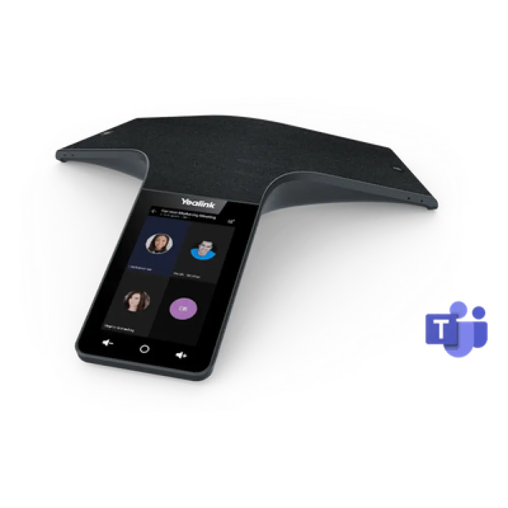 Teléfono de Conferencias IP / 12+1 Micrófonos / Cancelación de Ruido 360° / Alcance 6 m (19.7 ft) / Pantalla Táctil 5' / Wi-Fi Dual Band / Certificación Microsoft Teams
