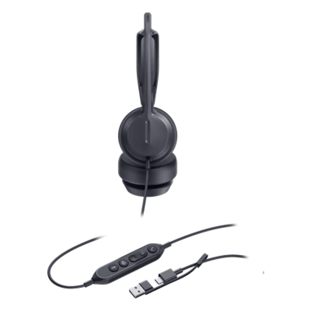 Auriculares Profesionales USB / Cancelación de Ruido con IA / Altavoz 35 mm / Certificado Microsoft Teams / USB-C con Adaptador USB-A / Diseño Ergonómico Binaural
