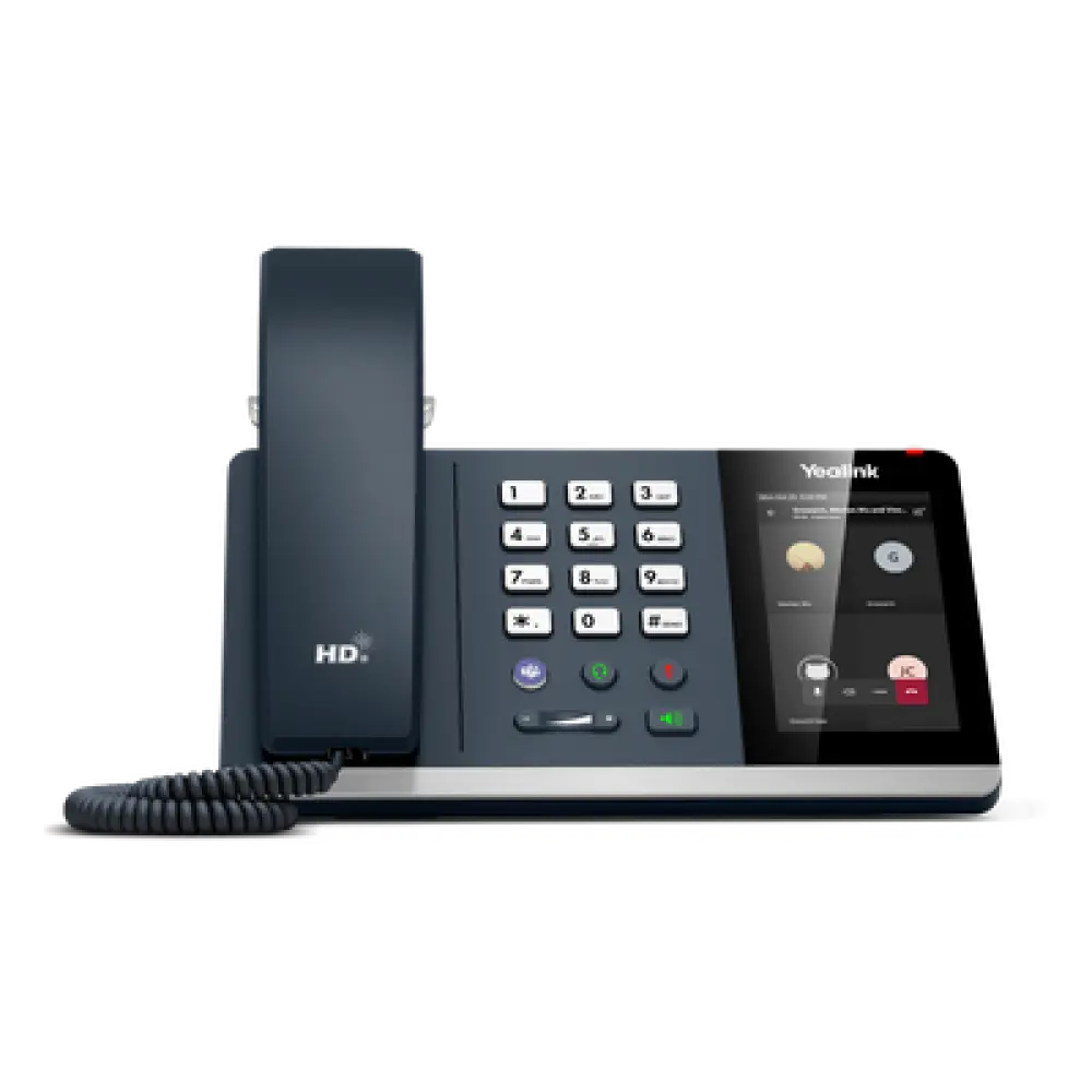 Teléfono IP / Pantalla Táctil 4 Pulgadas / HD Voice / Bluetooth 5.2 / Wi-Fi Dual Band / PoE / Certificación Microsoft Teams