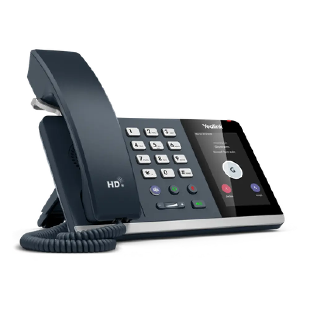 Teléfono IP / Pantalla Táctil 4 Pulgadas / HD Voice / Bluetooth 5.2 / Wi-Fi Dual Band / PoE / Certificación Microsoft Teams