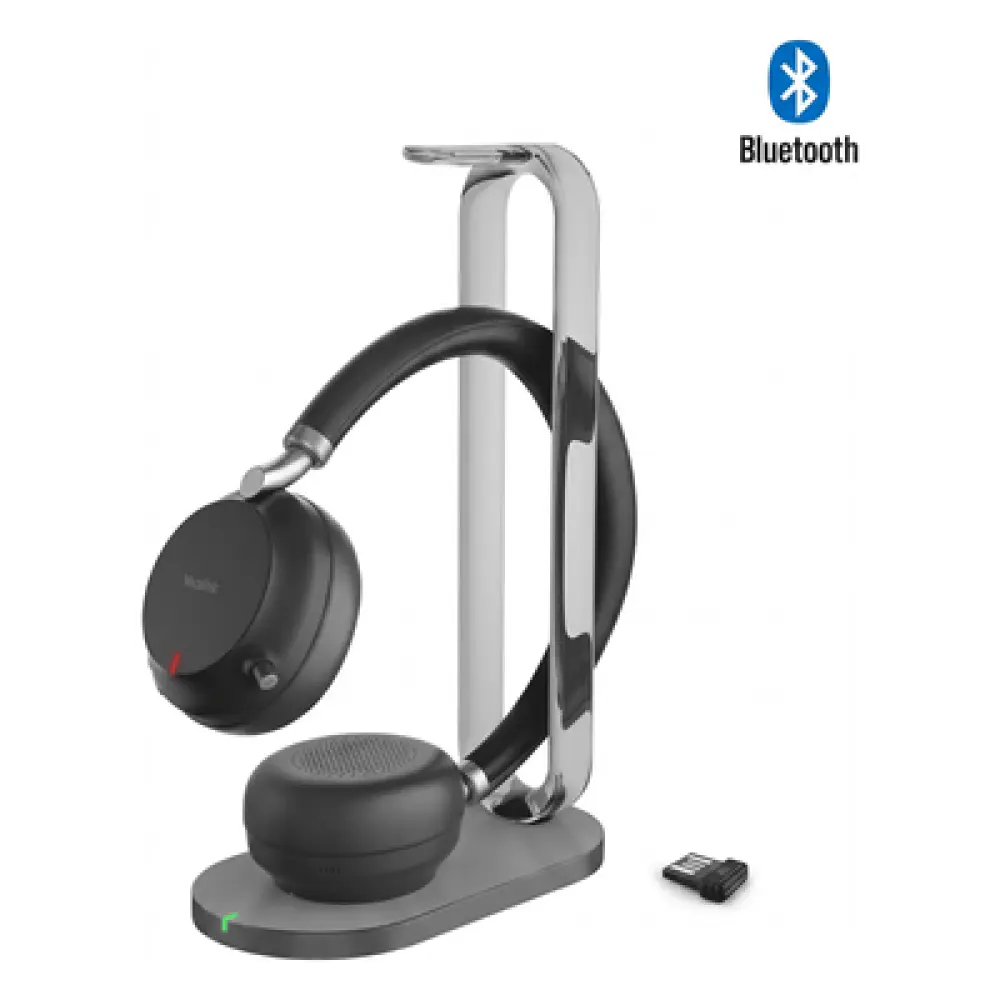 Auriculares Profesionales / Bluetooth 5.3 / Alcance 45 m (147.6 ft) / ANC 35 dB / Autonomía 40 h / Base de Carga Qi / USB-C y USB-A