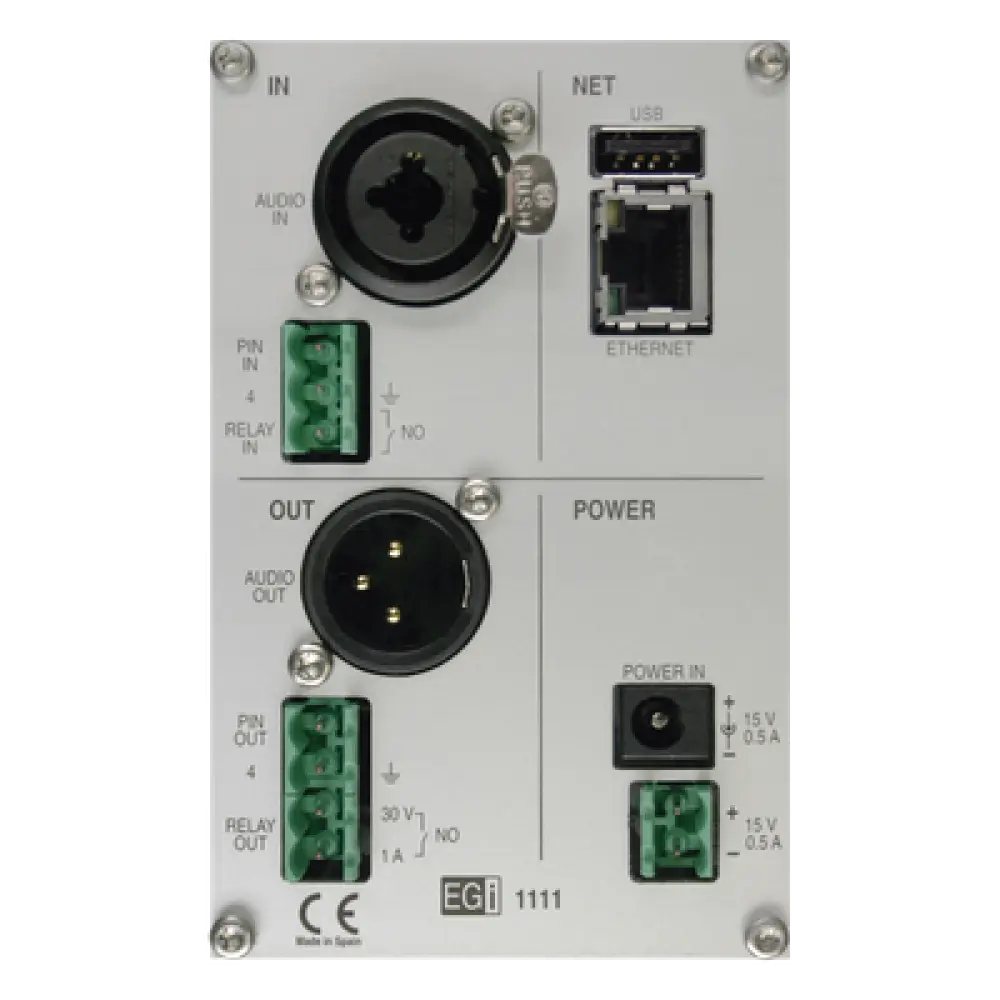 Interfaz IP de Audio / Gestión de Avisos Prioritarios / Streaming Hi-Fi / Ethernet 10/100 Mbps / Memoria 8 GB / VoIP / Unicast / Multicast