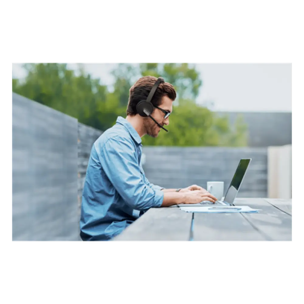 Auriculares Bluetooth Mono / Cancelación de Ruido IA / 35 Horas de Conversación / Bluetooth 5.3 / Alcance 50 m (164 ft) / USB-C y USB-A