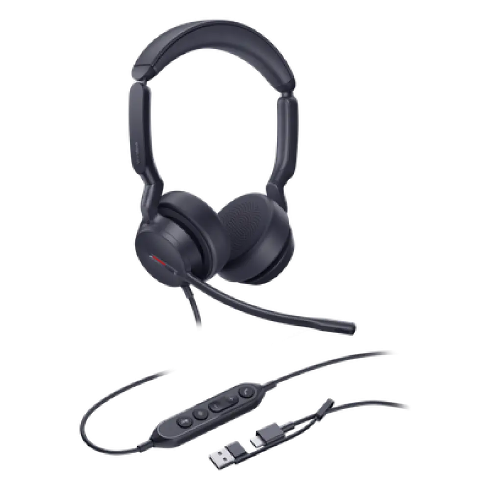 Auriculares USB Profesionales / Cancelación de Ruido con IA / Altavoz 35 mm / USB-C/A Plug-and-Play / 20 Hz - 20 kHz