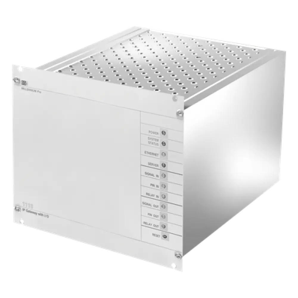 Interfaz IP de Audio / 8 Relés IN/OUT / Audio Bidireccional / Memoria 6 GB / Control Modbus y Webservice / Prioridad de Avisos