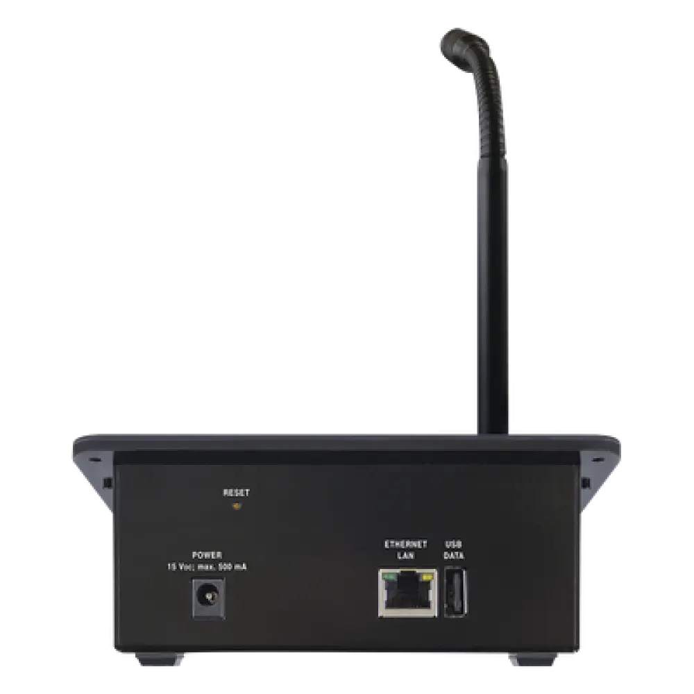 Consola de Avisos Multizona IP / Audio 16 bits 44.1 kHz / Display Tinta Electrónica / Micrófono Electret / 6 Teclas Directas / Grabación de Mensajes
