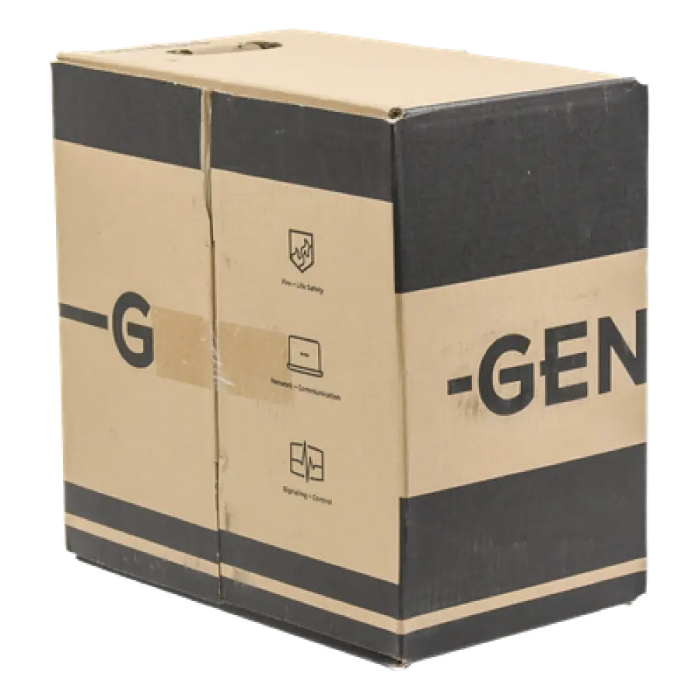 Bobina de Cable UTP Cat5e / 305 m (1000 ft) / Gris / 350 MHz / PVC con UV / -20°C a 75°C