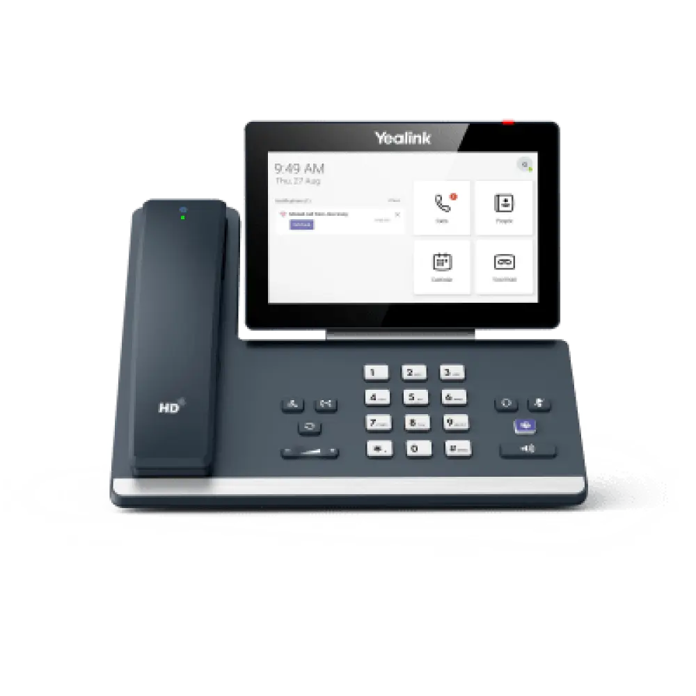 Teléfono IP Empresarial / Pantalla Táctil 7 Pulgadas / Bluetooth 5.2 / Wi-Fi Dual Band / PoE / Microsoft Teams Nativo