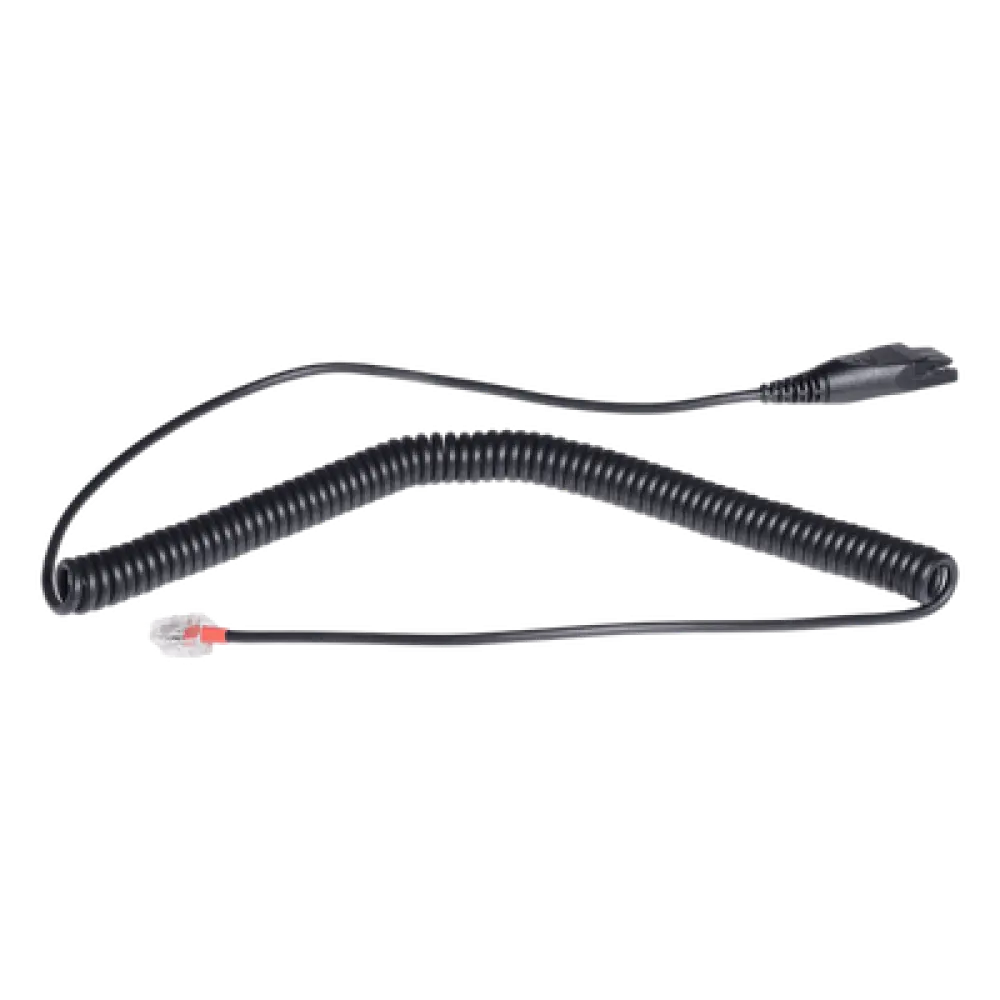 Cable QD a RJ9 / Audio HD / Conexión Diademas a Teléfonos de Escritorio / Anti-enredos / Uso Intensivo